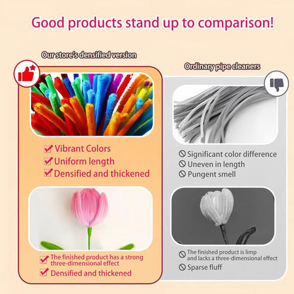 450Pcs Pipe Cleaners Pink Flower Bouquet Craft Kit, Assorted Pink Chenille Stems for DIY Art, Ideal for Party Decor, Home Accents & Handmade Gifts