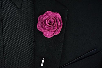 Gentleman's Essentials Premium Handmade Flower Lapel Pin Boutonniere