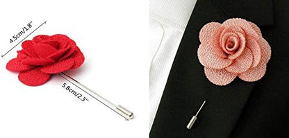 Gentleman's Essentials Premium Handmade Flower Lapel Pin Boutonniere