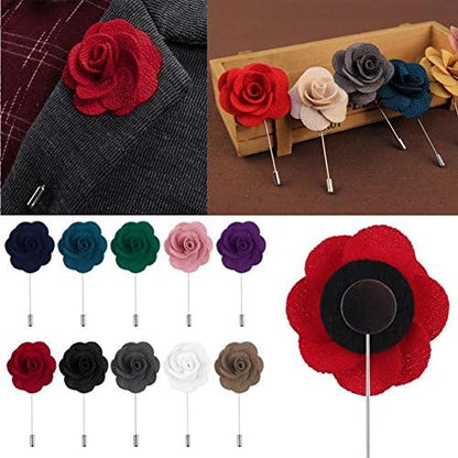 Gentleman's Essentials Premium Handmade Flower Lapel Pin Boutonniere
