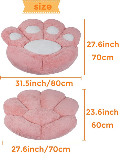 Cat Paw Cushion for Computer and Gaming Chairs 23.6"x27.6" Pink