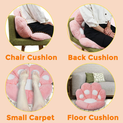 Cat Paw Cushion for Computer and Gaming Chairs 23.6"x27.6" Pink