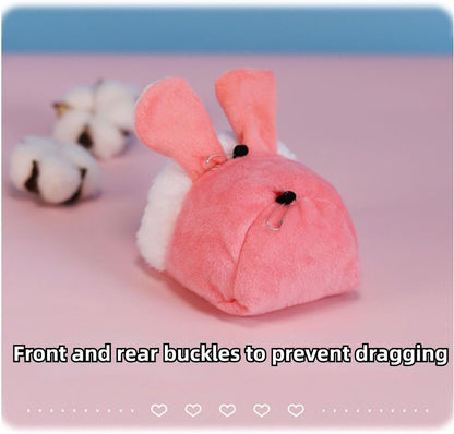 Hamster Bed,Winter Warm Cozy House Hideout, Cage Nest Accessories for Sugar Glider Golden Hamster (Pink,Small)