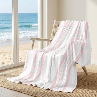 40"x60" Lap Cooling Blanket Pink Stripes Ice Silk Lightweight Breathable Soft Summer Blanket for Hot Sleepers Couch Bed Sofa Camping Minimalist Farmhouse Modern Wheat Lines