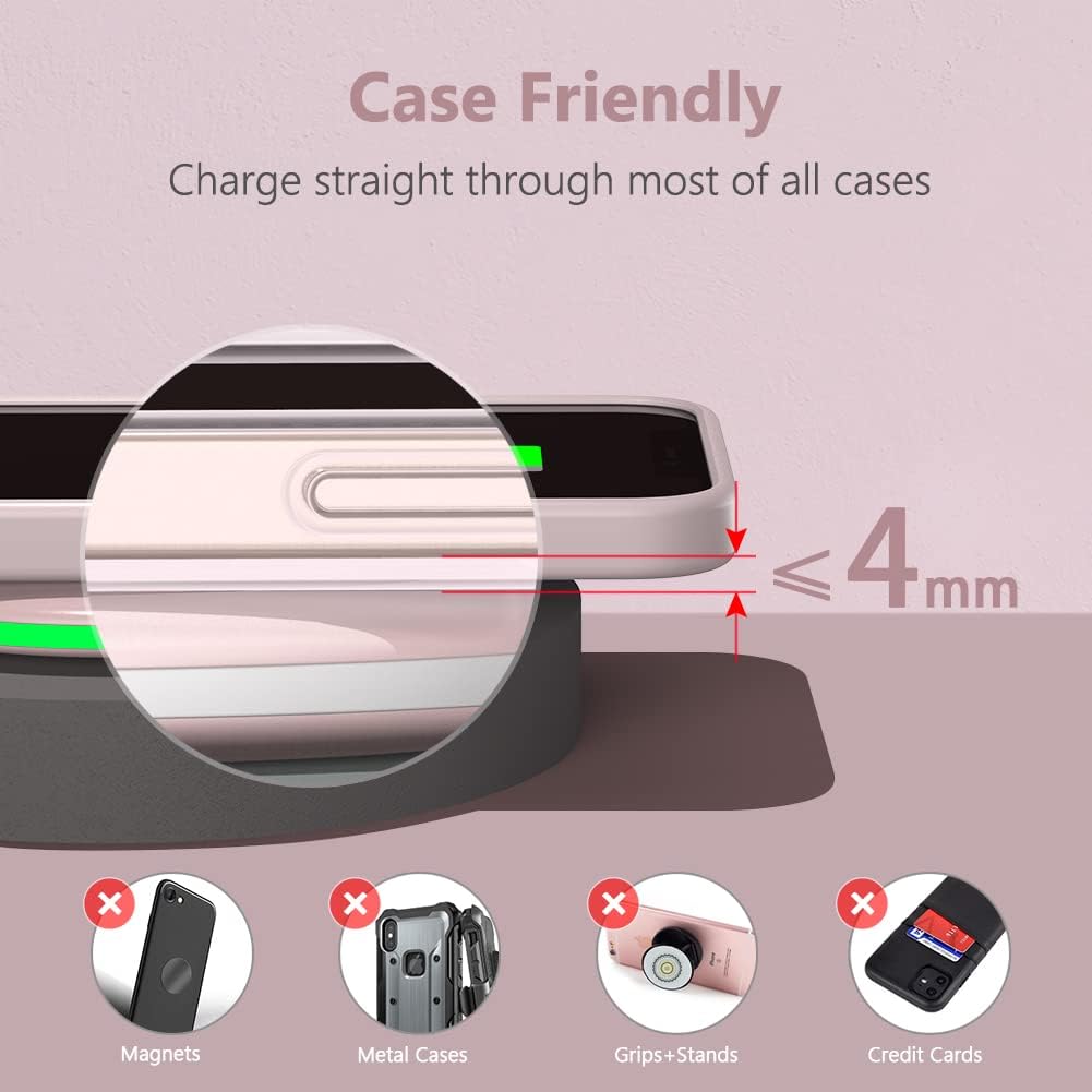 Wireless Charger,10W Max Wireless Charging Pad(No AC Adapter)
