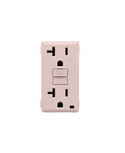 RENU 20 Amp Tamper-Resistant GFCI Outlet/Receptacle Color Change Faceplate, RKG20-FP, Fresh Pink Lemonade