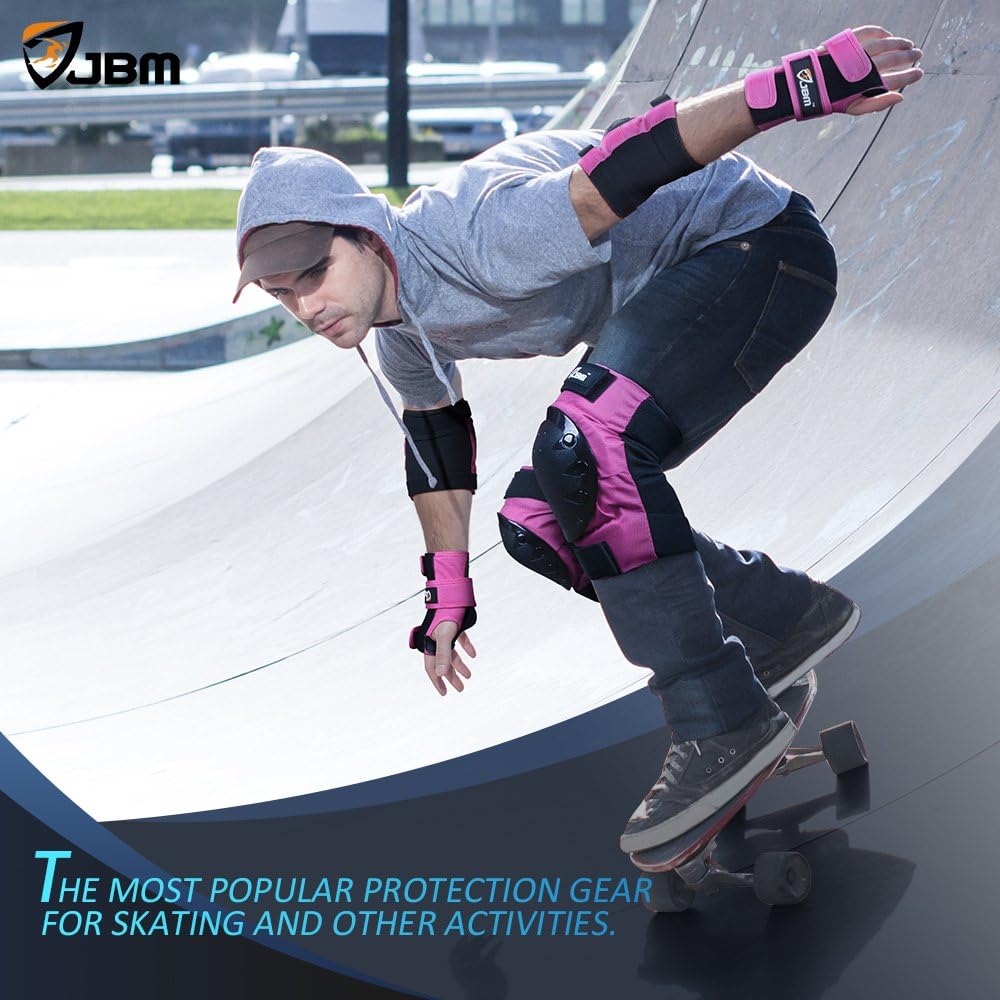 Adult & Kids Knee Pads Elbow Pads and Wrist Guards for Inline Skating, Roller Skating, Skateboarding, Scootering