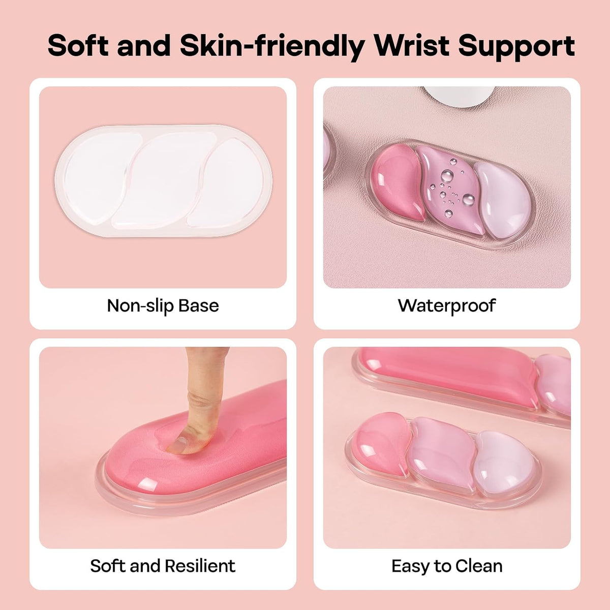 CloudGel Wrist Rest for Keyboard and Mouse, 2 Pieces