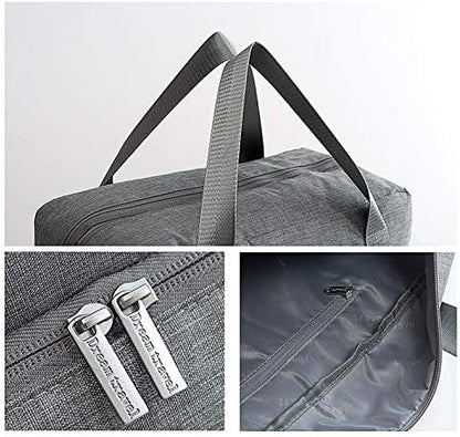 Travel Duffel Bag for Men and Women, Lightweight Canvas Holdall Bag Sports Fashion Gym Bag with Shoe Compartment & Wet Pocket (Pink)