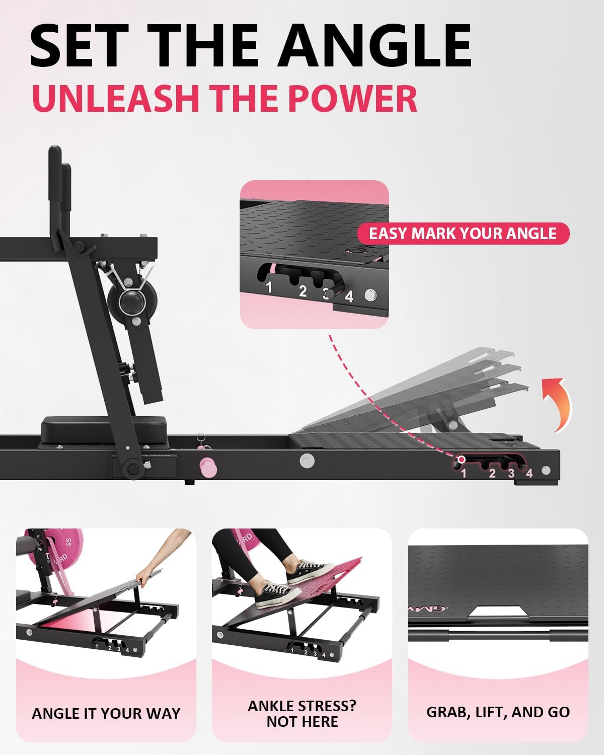 Hip Thrust Machine, 800LBS Plate-Loaded Glute Bridge Machine with Weight Holder, Heavy Duty Butt Exercise Equipment for Glute Muscles Building and Butt Shaping, Adjustable Footboard