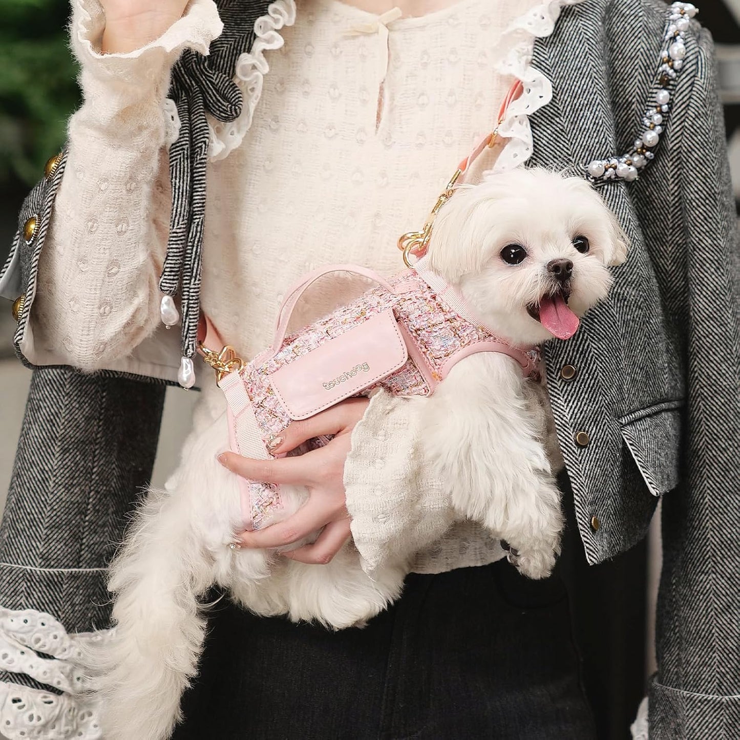 Dog Lift Harness Dog Carrier- with Soft Cushion Belt Design for Dogs/Lightweight Breathable Multi Functional, Can be Used as a Handbag (Pink, XS)