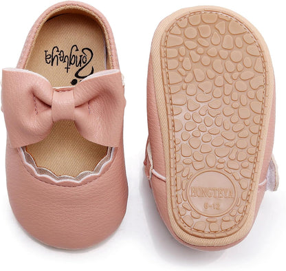 Baby Girls Shoes Infant Mary Jane Flats Non Slip Newborn Moccasins