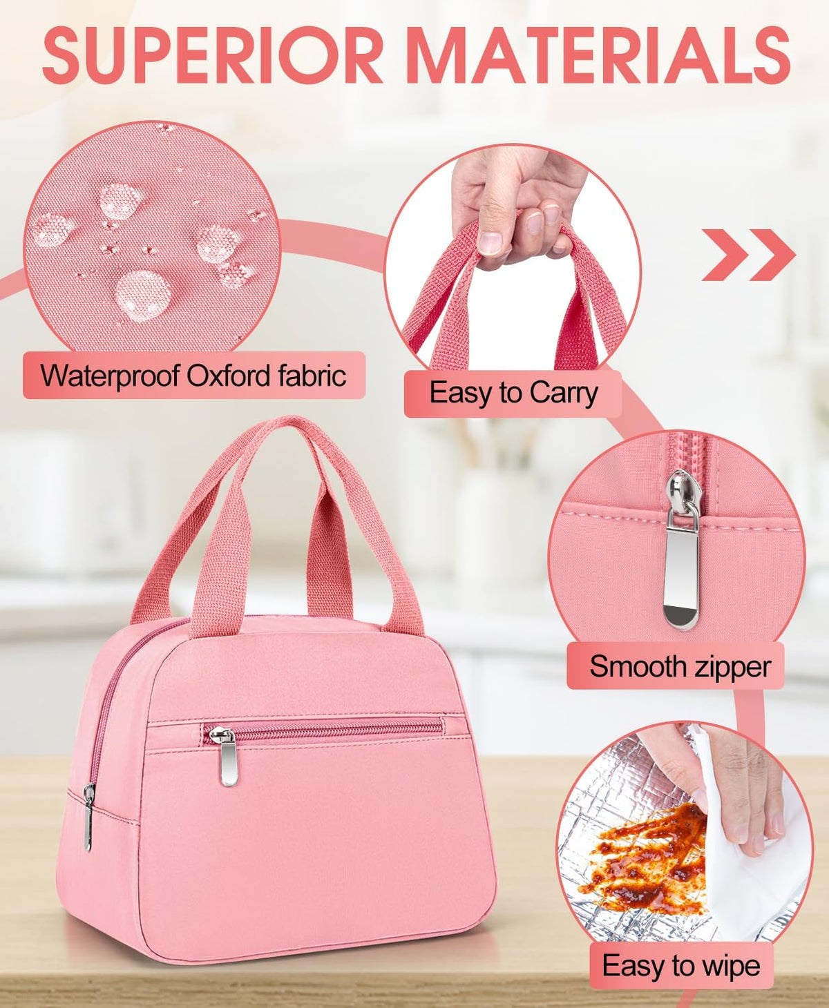 Lunch Bag, Small Insulated Lunch Box for Women