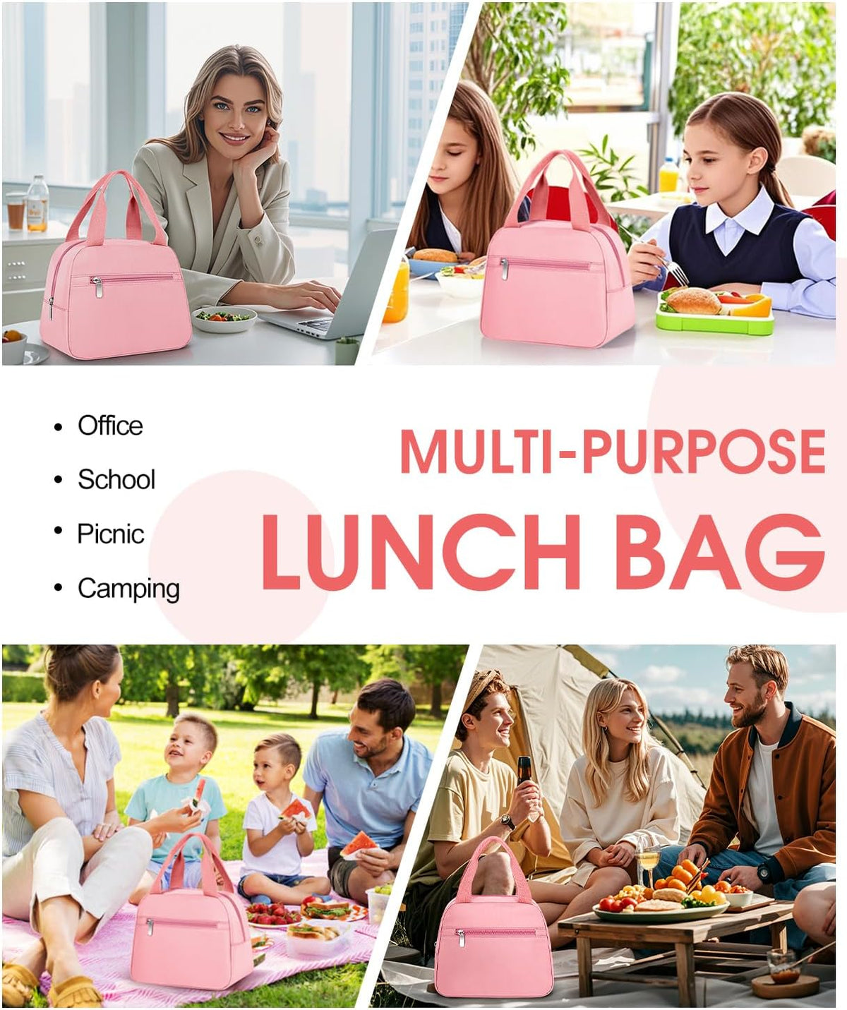 Lunch Bag, Small Insulated Lunch Box for Women