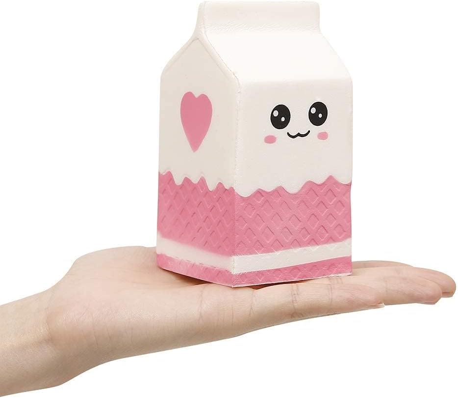 4.8" Jumbo Slow Rising Kawaii Squishie Milk Bag Scented Squishies Charms Decompress Toy 1 Pcs Color Random Stress Relief Kid's Toys