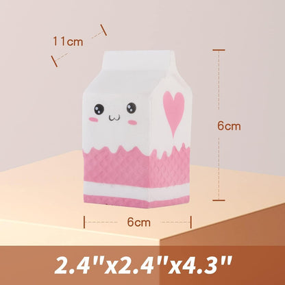 4.8" Jumbo Slow Rising Kawaii Squishie Milk Bag Scented Squishies Charms Decompress Toy 1 Pcs Color Random Stress Relief Kid's Toys