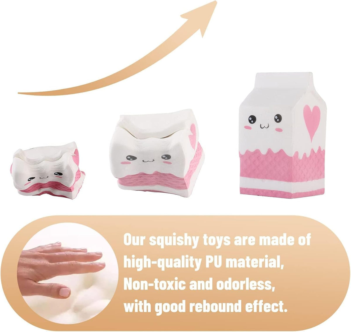 4.8" Jumbo Slow Rising Kawaii Squishie Milk Bag Scented Squishies Charms Decompress Toy 1 Pcs Color Random Stress Relief Kid's Toys