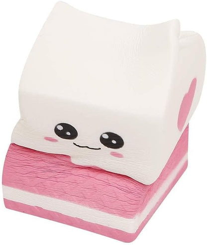 4.8" Jumbo Slow Rising Kawaii Squishie Milk Bag Scented Squishies Charms Decompress Toy 1 Pcs Color Random Stress Relief Kid's Toys