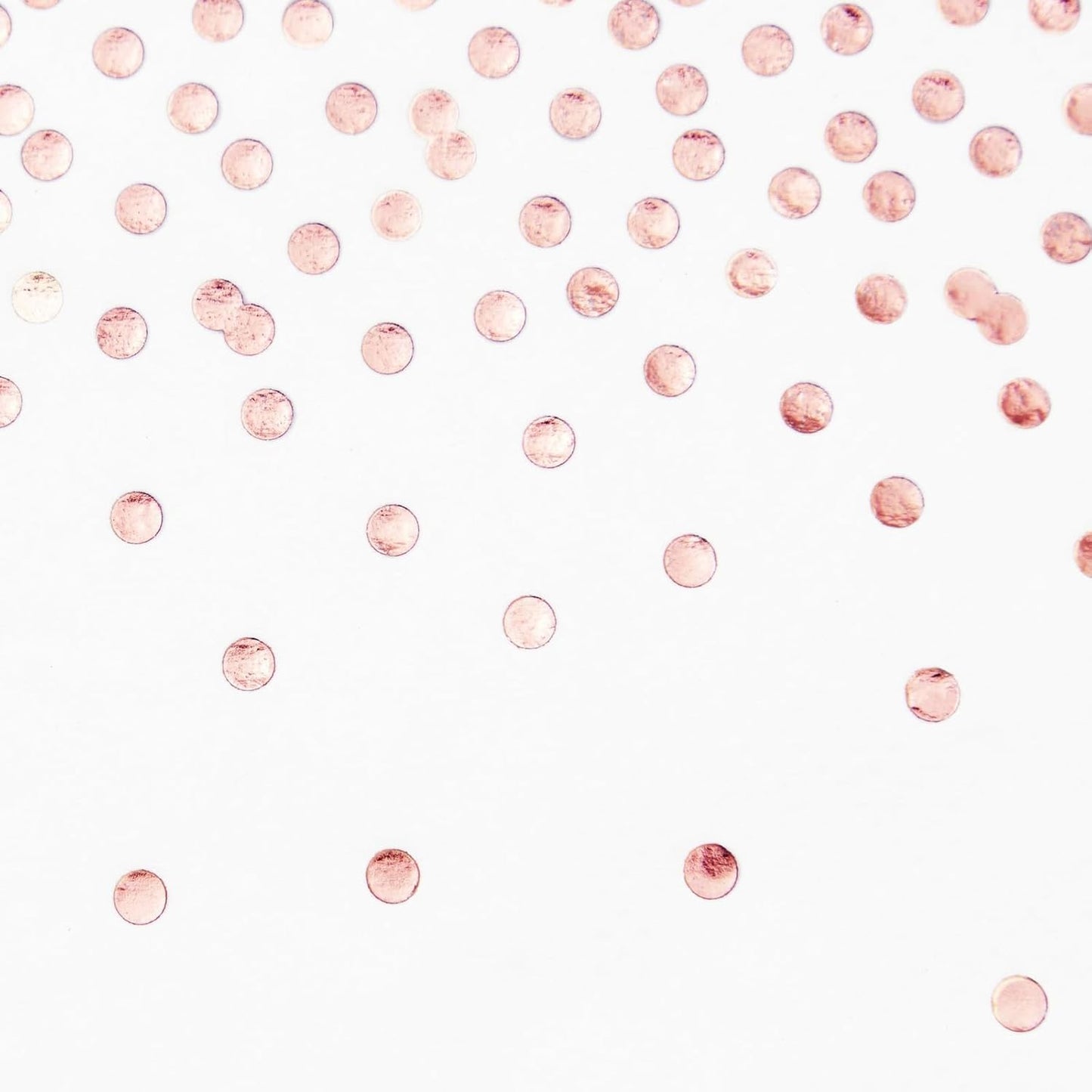 Rose Gold Confetti Cocktail Napkins - 5 x 5 in, 100 Count, 3-Ply Disposable - Polka Dotted Foil for Wedding Receptions & Bridal Showers - Beverage & Dessert Use