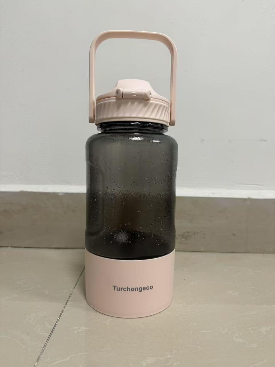 50oz Dog Water Bottle with Handle - Portable Pet & Human Water Dispenser for Hiking, Camping, Travel - Leakproof, BPA-Free, Outdoor Puppy Essential for Walking, Park, Beach (Pink)