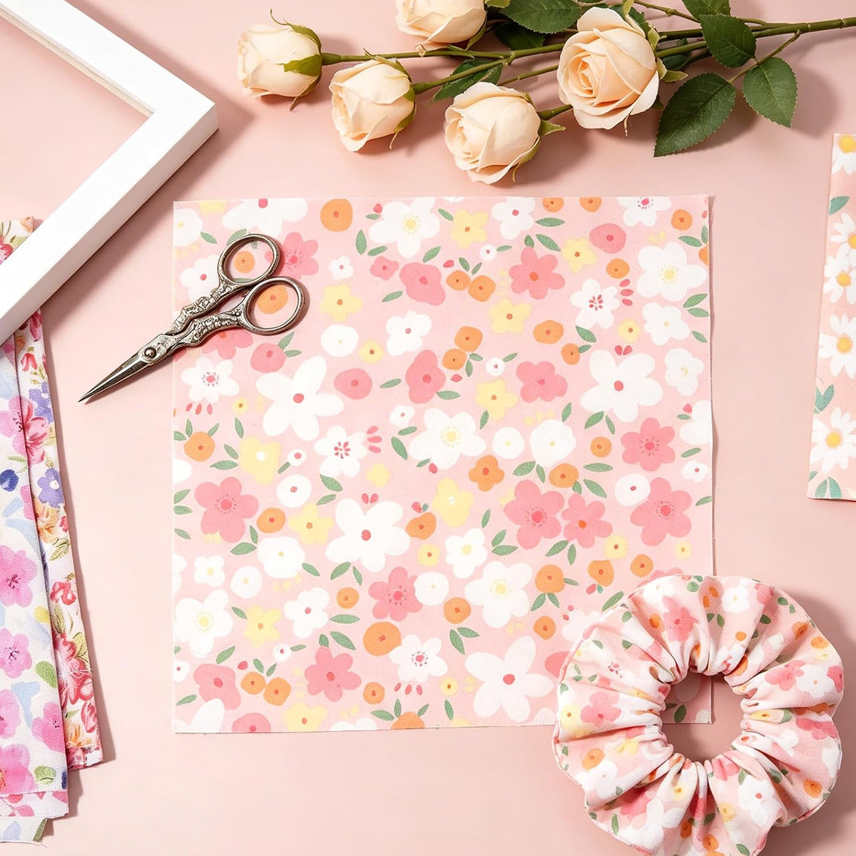 15pcs 10"x10"Cotton Fabric, DIY Quilt Patchwork for Sewing(Pink)