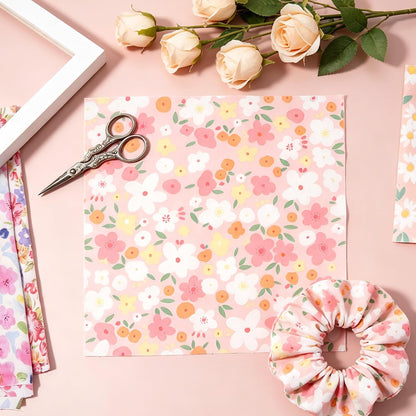 15pcs 10"x10"Cotton Fabric, DIY Quilt Patchwork for Sewing(Pink)