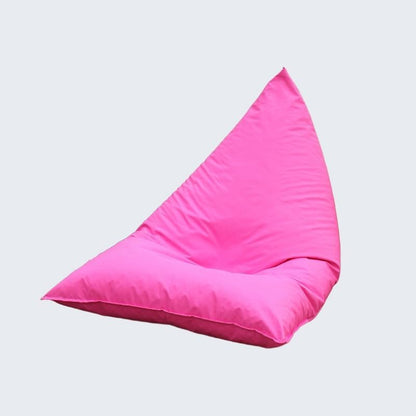 Waterproof Bean Bag Chair Cover（No fillers） Outdoor Oxford Lazy Sofa Giant Triangular Beanbag Pouf Couch Beach Floating Pool Floor Seating Oversized Relaxation Soft Chaise Lounge(Pink)