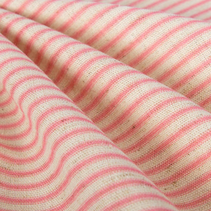 Pink Striped Cloth Dinner Napkins, Farmhouse Set of 12 Reusable Cotton Napkins for Bridal Wedding, Spring Party and Everyday Use