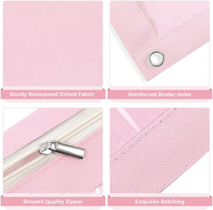 Pencil Pouch for 3 Ring Binder, 9.8" x 7.3" Clear Window Pencil Bag