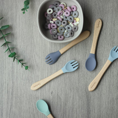 Baby Utensils 12-18 Months 4 Piece Set (Mauve/Pink)