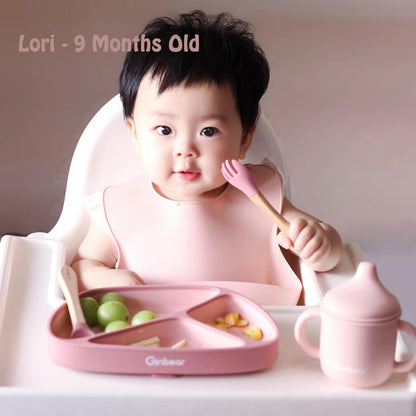 Baby Utensils 12-18 Months 4 Piece Set (Mauve/Pink)