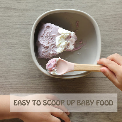 Baby Utensils 12-18 Months 4 Piece Set (Mauve/Pink)