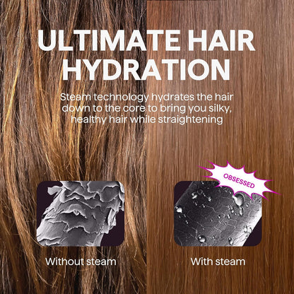 Wavytalk Pro Steam Hair Straightener Brush Steamline Pro Straightener Brush
