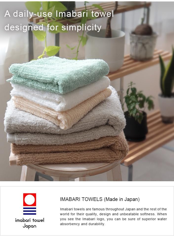 HIORIE Imabari Towel, 2-Piece Bath Towel Set, Air&Thin, Peach