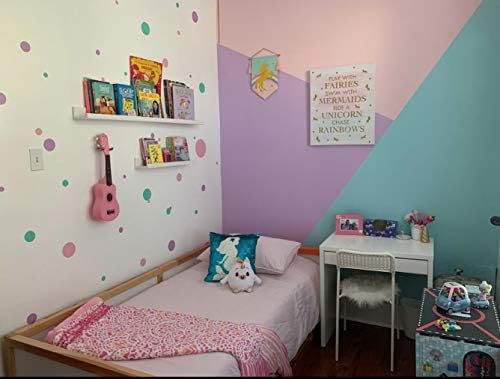 Pastel Polka Dot Wall Decals -Girls Room Decor Stickers Living Room Bedroom, Bathroom, Playroom, Baby Nursery Toddler to Teen DIY Decoration (Pink)