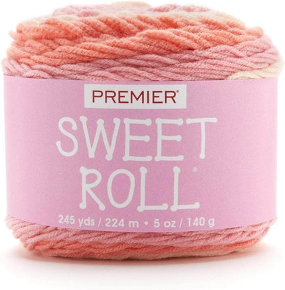 Yarns 1047-21 Sweet Roll Yarn-Peaches & Cream Pop