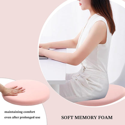 Pink 15.7 Inch 2 Pack Round Memory Foam Chair Pad, 1.8" Thick