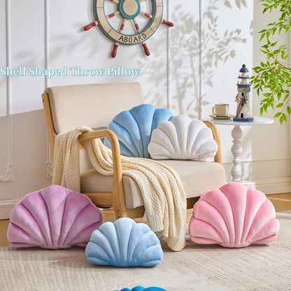 Shell Pillow,Light Pink Seashell Pillow 13x10 Inch