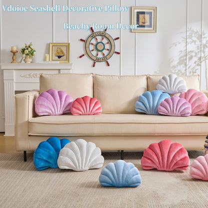 Shell Pillow,Light Pink Seashell Pillow 13x10 Inch