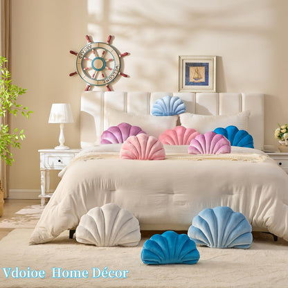 Shell Pillow,Light Pink Seashell Pillow 13x10 Inch
