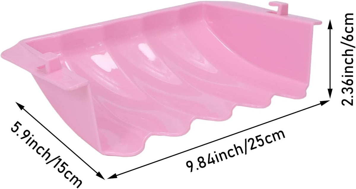 Rabbit Hanging Hay Feeder Rack Wall-Mounted for Guinea Pig, Pink