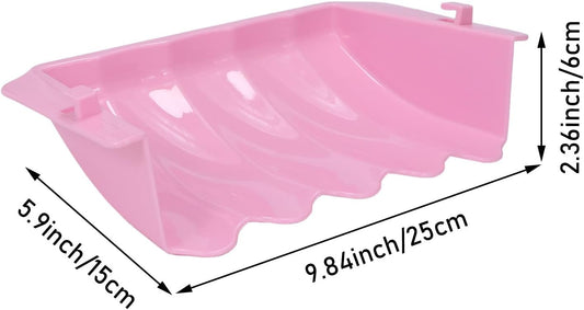 Rabbit Hanging Hay Feeder Rack Wall-Mounted for Guinea Pig, Pink