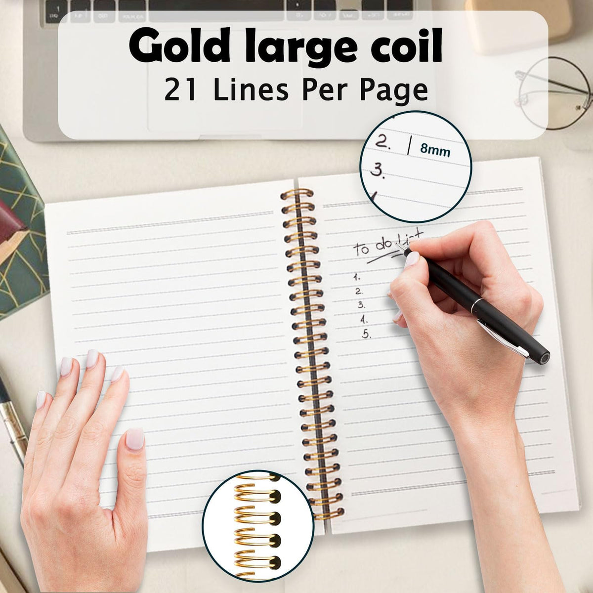 Cute Spiral Notebook Journal for Women,Journal for Teen Girls