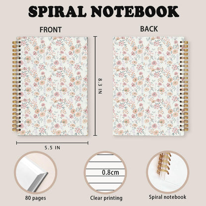 Cute Spiral Notebook Journal for Women,Journal for Teen Girls