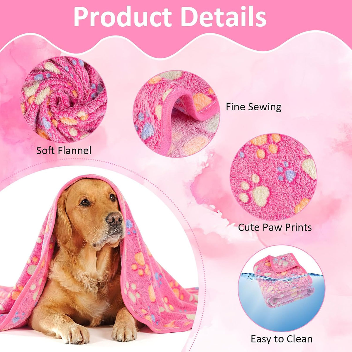 Dog Blankets for Medium Dogs, Cat, Premium Soft Dog Blankets for Small Dog