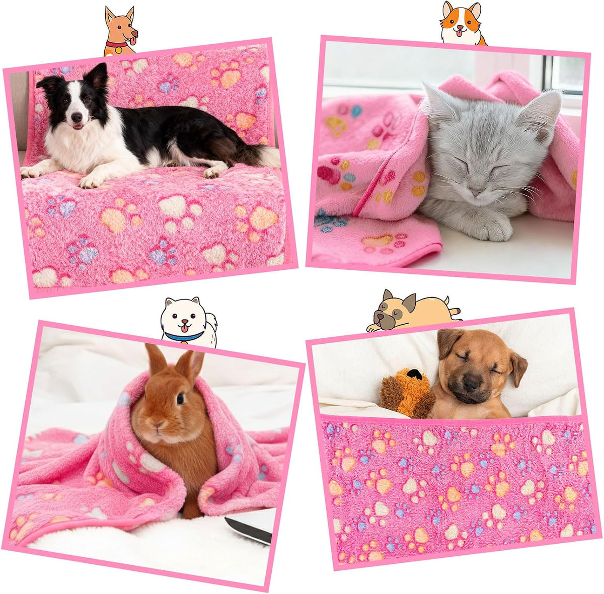 Dog Blankets for Medium Dogs, Cat, Premium Soft Dog Blankets for Small Dog
