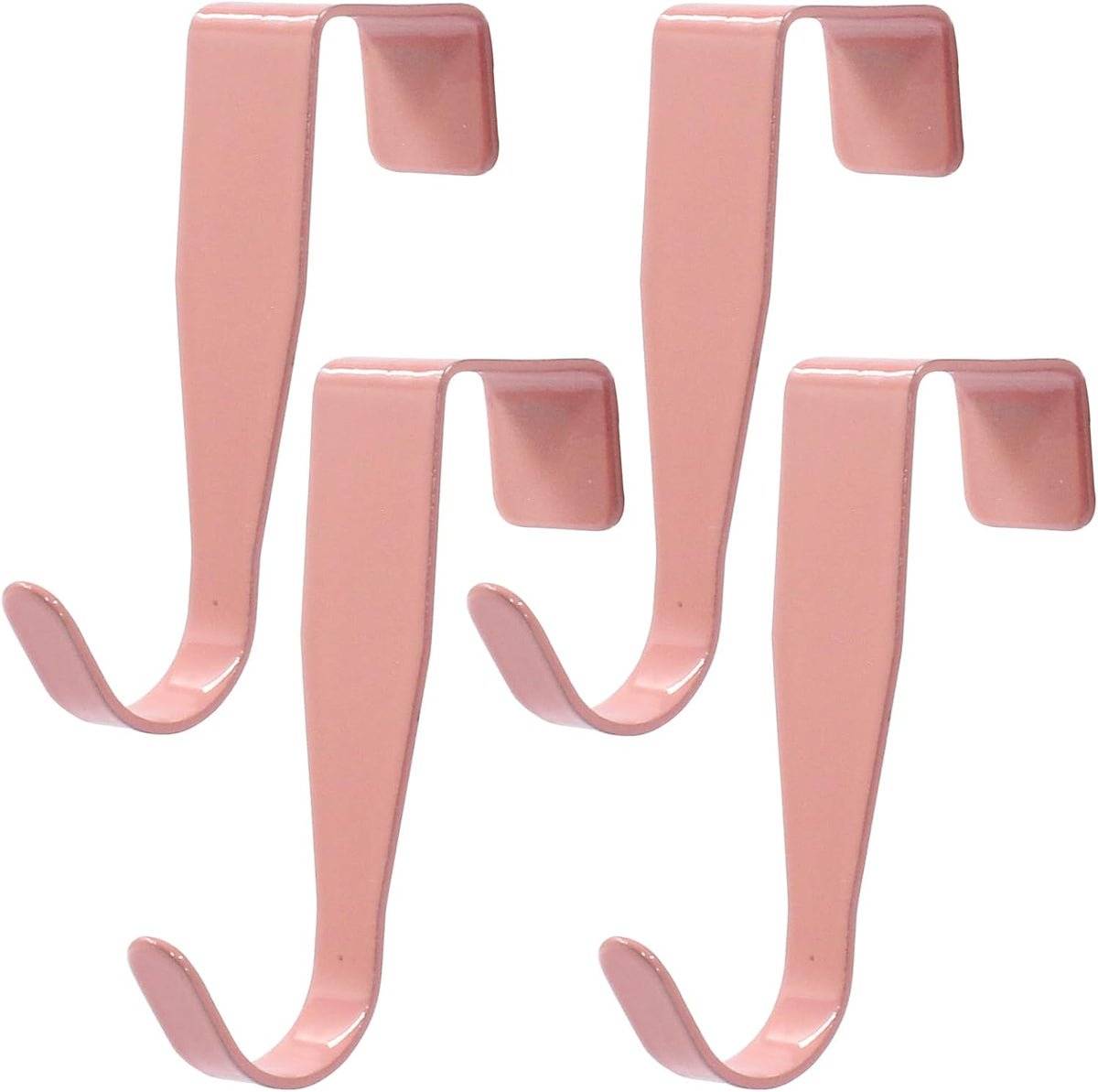 4Pack Over Cabinet Door Hook, Pink Carbon Steel Hanger Hook