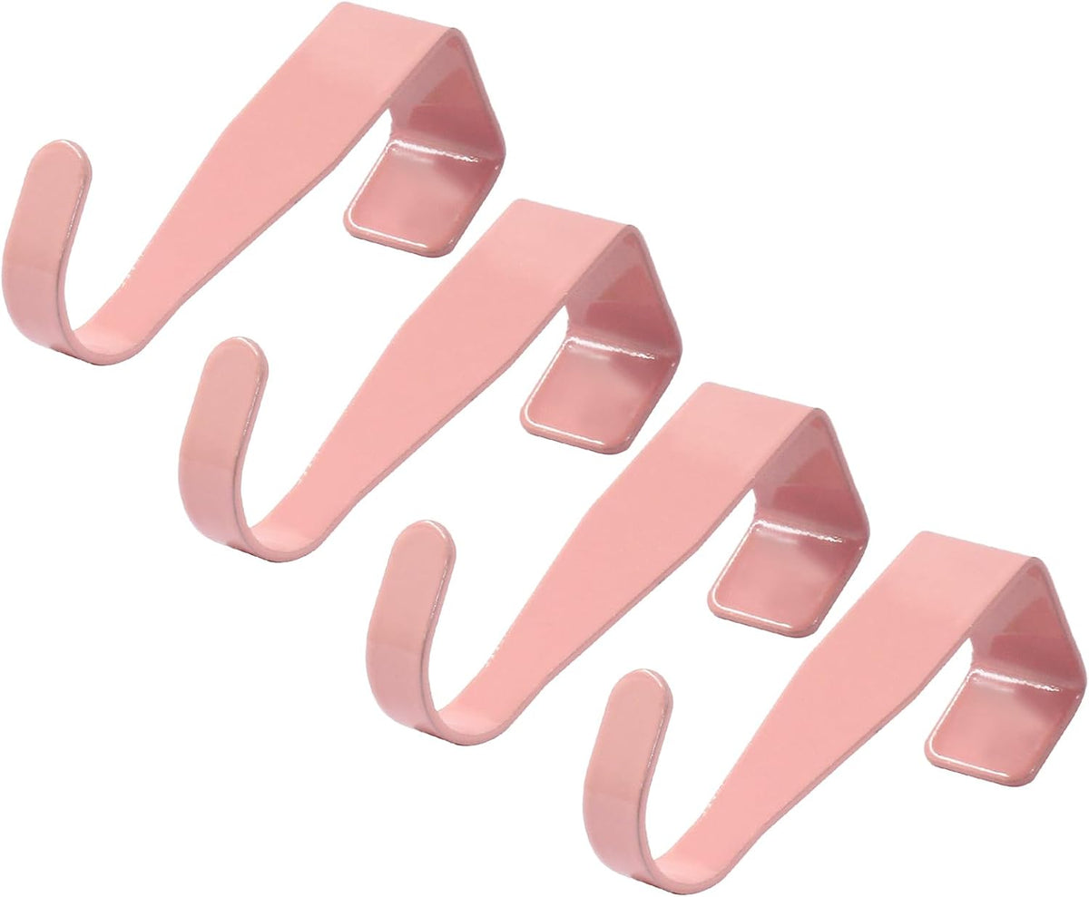 4Pack Over Cabinet Door Hook, Pink Carbon Steel Hanger Hook