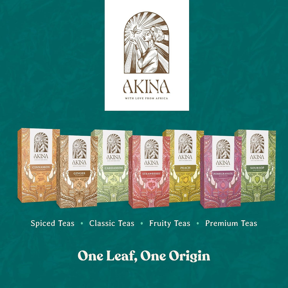 Peach Flavored Black Tea Bags, Individually Wrapped, Fruity Envelope Kenyan Peach Tea Bags, Sweet with Uplifting Aroma (Box of 20) (40g)