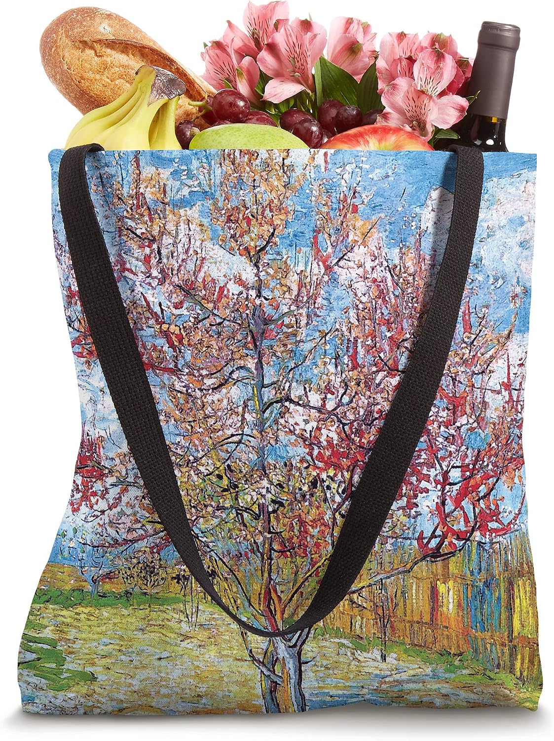 Van Gogh Pink Peach Trees - Fine Art Tote Bag
